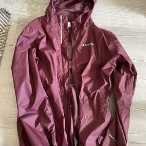 Columbia Omni tech hooded rain jacket YOUTH XL